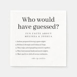 Wie had de bruiloft geraden? servet