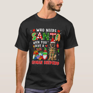 Wie heb je Kerstman nodig als je Duitse Herders Ke T-shirt