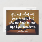 Wie hebben we in het leven? briefkaart (Voorkant / Achterkant)