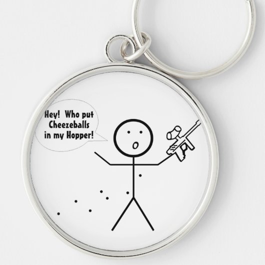 Wie heeft Cheeseballen in mijn Hopper gezet Sleutelhanger (Voorkant)