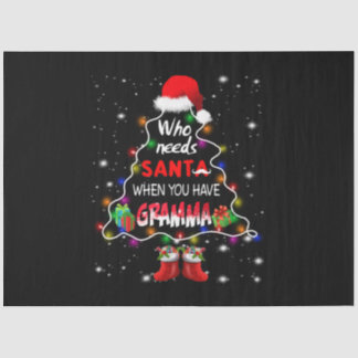 Wie heeft de kerstman nodig als je gramma hebt tissuepapier