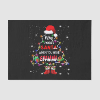 Wie heeft de kerstman nodig als je gramma hebt tissuepapier