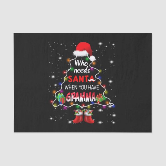 Wie heeft de kerstman nodig als je gramma hebt tissuepapier (Voorkant)