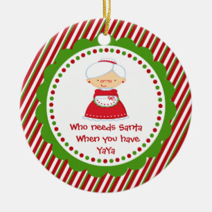 Wie heeft de Kerstman nodig... YaYa kerstversierin Keramisch Ornament