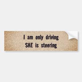 Wie heeft echt de leiding? bumpersticker