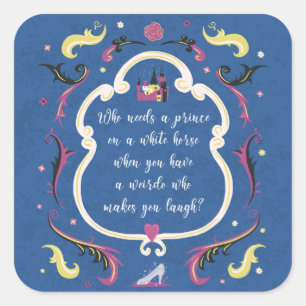 Wie heeft een prins nodig? vierkante sticker