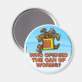 Wie heeft het blik van de Worms geopend Magneet (Voorkant / Achterkant)