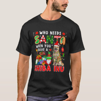 Wie heeft Kerstman nodig als je een Shiba Inu Kers T-shirt
