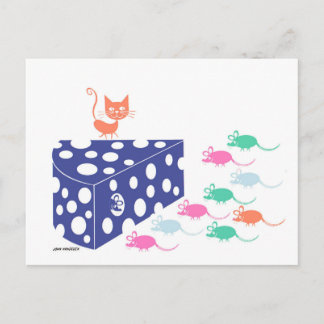 Wie heeft mijn kaas verplaatst? briefkaart