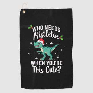 Wie heeft Mistletoe nodig als je dit Schattigee ke Golfhanddoek
