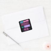 Wie heeft superhelden nodig, we hebben moeder vierkante sticker (Envelop)