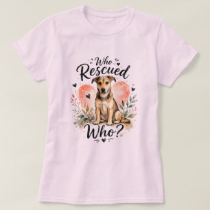 Wie heeft wie gered? Reddingshond Watercolor Desig T-shirt
