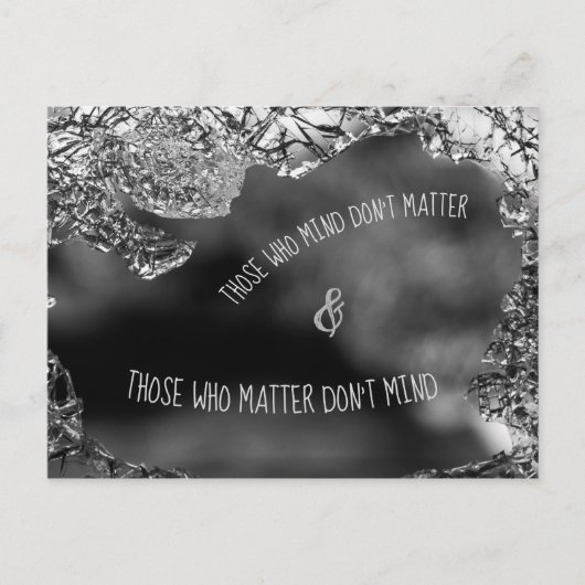 Wie het erg vindt briefkaart (Voorkant)