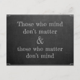 Wie het erg vindt briefkaart