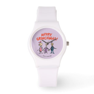 Wie Houden Elkaars Handen Prettig Grinchkerstfeest Horloge