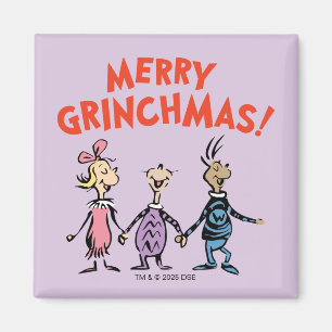 Wie Houden Elkaars Handen Prettig Grinchkerstfeest Magneet