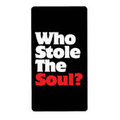 Wie houdt de soep tegen? etiket (Voorkant)