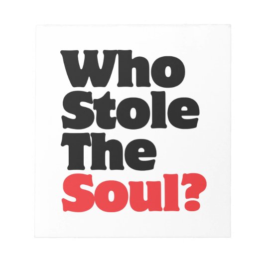 Wie houdt de soep tegen? notitieblok (Voorkant)