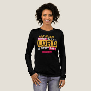 Wie in de Heer Vertrouwt, Wordt Beschermd Spreuk Tri-Blend Shirt