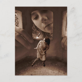 Wie is daar? briefkaart