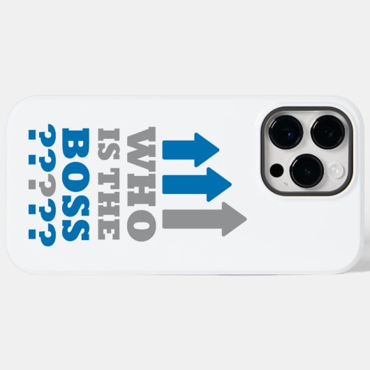 Wie is de baas? Case-Mate iPhone case (Achterkant (horizontaal))