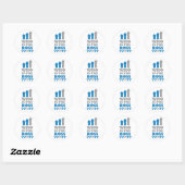 Wie is de baas? ronde sticker (Vel)