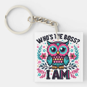 Wie is de baas uil? sleutelhanger