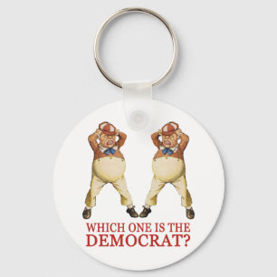 WIE IS DE DEMOCRAAT - TWEEDLE DEE OF DUM? SLEUTELHANGER
