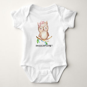 Wie is de leukste pasgeboren babykleding, uil romper