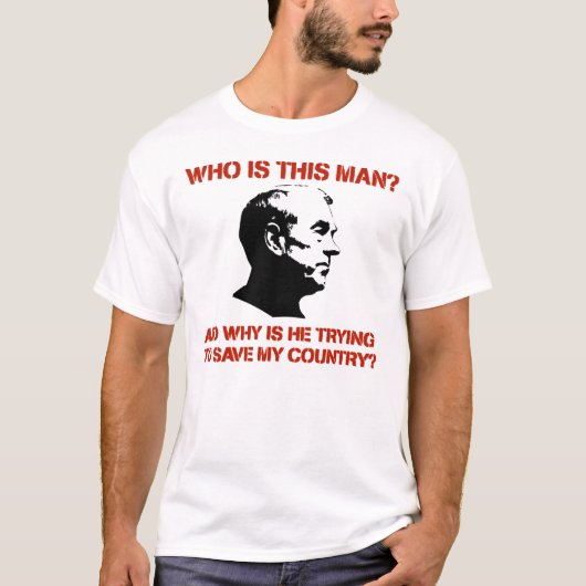 Wie is dit Man? Ron Paul Shirt (Voorkant)