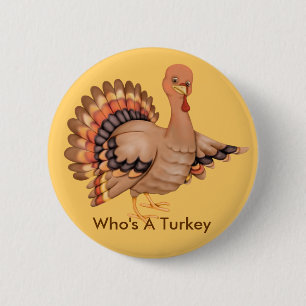 Wie is een Turkije Ronde Button 5,7 Cm