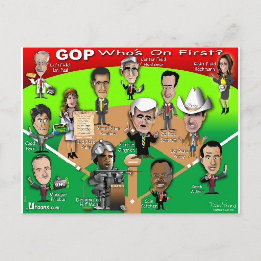 Wie is er op First? Briefkaart (Voorkant)