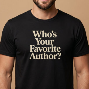 Wie is je favoriete auteur? Lezen T-shirt
