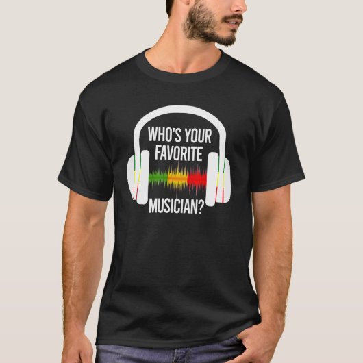 Wie is je favoriete muzikant ijsbreker hoofdtelefo t-shirt (Voorkant)