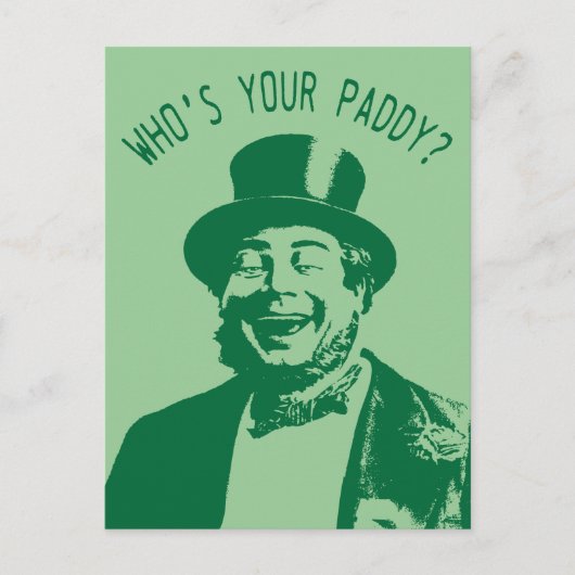 Wie is je Paddy Saint Patricks Dag? Briefkaart (Voorkant)