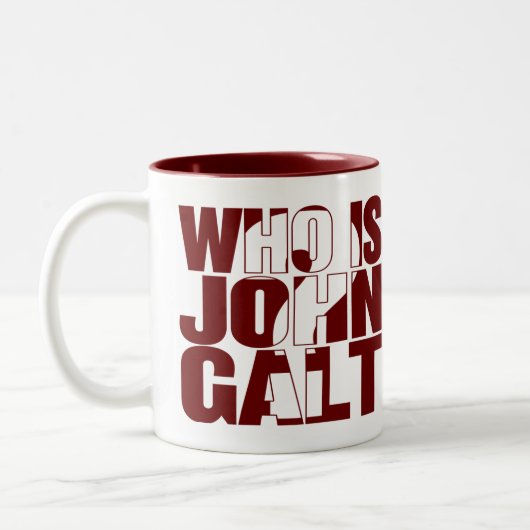 Wie is John Galt? 11oz mok rood (Links)