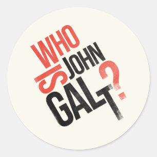 Wie is John Galt? Ayn Rand Sticker