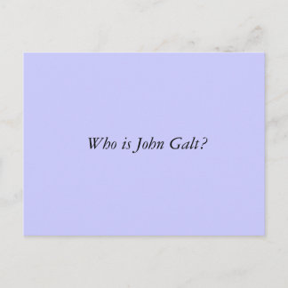 Wie is John Galt? Briefkaart