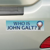 Wie is John Galt? Bumpersticker (Op auto)