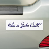 Wie is John Galt? Bumpersticker (Op auto)