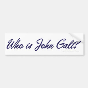 Wie is John Galt? Bumpersticker
