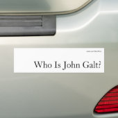 Wie is John Galt? Bumpersticker (Op auto)