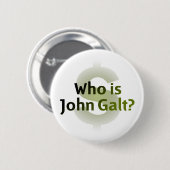 Wie is John Galt? Geldsymbool Ronde Button 5,7 Cm (Voorkant /achterkant)