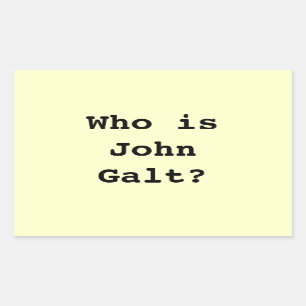 Wie is John Galt? Rechthoekige Sticker
