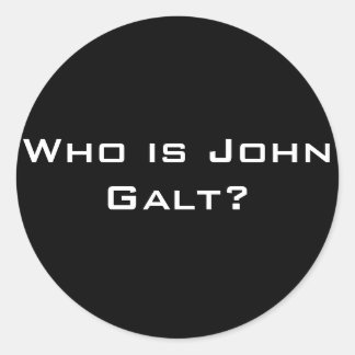 Wie is John Galt? Ronde Sticker