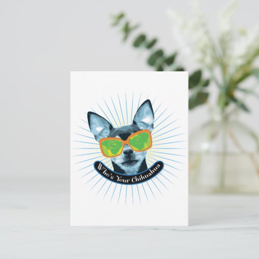 Wie is jouw Chihuahua? Briefkaart (Staand voorkant)
