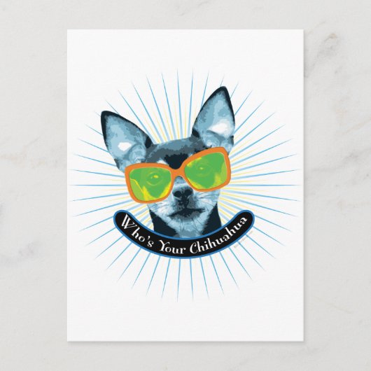 Wie is jouw Chihuahua? Briefkaart (Voorkant)