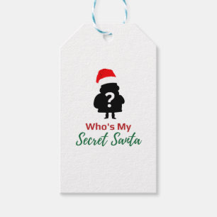 Wie is mijn geheime kerstman? cadeaulabel