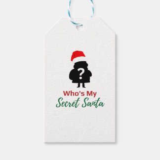 Wie is mijn geheime kerstman? cadeaulabel
