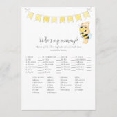 Wie is mijn mama spel meisje Teddy Bear Kaart (Voorkant)